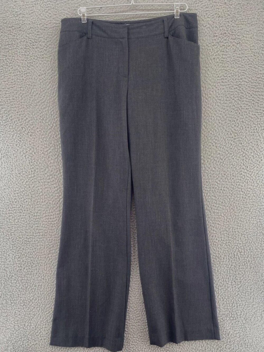 Chicos Pants Womens 1.5 US 10 Grey Bootcut Stretch Pockets Office Career Work
